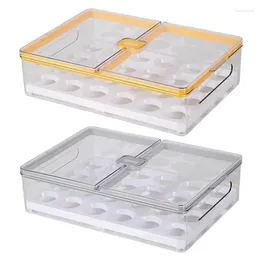 Storage Bottles Egg Holder For Refrigerator 24-Grid Breathable Kitchen Fridge Organize Containers Multifunctional Pull Out Drawer Holders