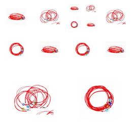 Charm Bracelets Ship 100Pcs Red String Evil Eye Lucky Cord Adjustable Bracelet New Drop Delivery Jewellery Bracelets Dhgarden Dhuyi