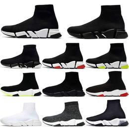 Designers Trainers Speeds 2.0 V2 Shoes Platform Sneaker Men Women Tripler S Paris Socks Boots All Black White Blue Light Sliver Brown Ruby Graffiti Vintage Luxury