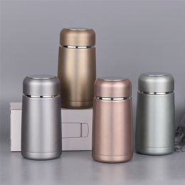 Water Bottles 320ML Mini Cute Coffee Vacuum Film Stainless Steel Travel Drink Bottle Drink Cup and Cup 230407