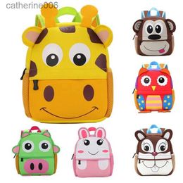 Backpacks New 3D Children School Bags Kids Backpacks Kindergarten Cartoon Animal Toddle Kids Backpack Fashion Travel Outdoor BagsL231108