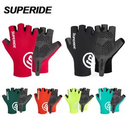 Cycling Gloves SUPERIDE Half Finger Moisture Wicking Cycling Gloves Gel Pad Shockproof Road Bike Gloves Men Women Sports MTB Bicycle Gloves 231108