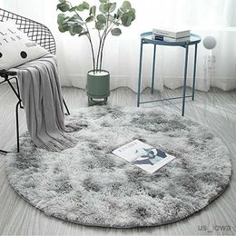 Carpets Silver Bubble Thick Round Rug Carpets for Living Room Soft Home Bedroom Kid Room Plush Decoration