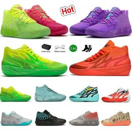 Eccellente Retro MB.01 Scarpe da basket Rick e Morty in vendita Lamelos Ball Uomo Donna Iridescent Dreams Buzz City Rock Ridge Red Galaxy Not