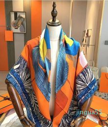 Scarves Wool Silk Cashmere Scarf 135CM Women Designer Winter Shawl Rolled Fold Warm Stole Blanket Cape Gift Decoration