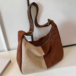 Shoulder Bags Simple Corduroy Bag for Women 2023 New Fasion Bag Vintage Designer Tote Bagscatlin_fashion_bags