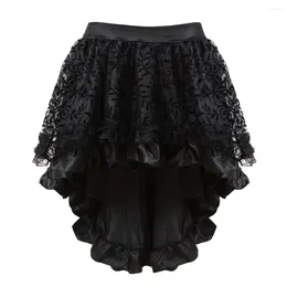 Skirts Gothic Trendy Irregular Hem Half Skirt Dark Lolita Front Short Back Side Long