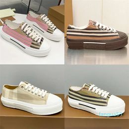 2023-Designer Sneakers Print Cheque Trainer Men Casual Shoes Platform Trainers Striped Sneaker Printed Lettering Plaid Vintage Shoe