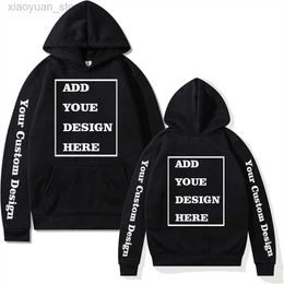 Men's Hoodies Sweatshirts Custom Hoodies Add Your Text men/women hoodie Sweatshirt Customised Long Sleeve High Quality Heavy Weight Soft Fleece Tops Hoody M230408