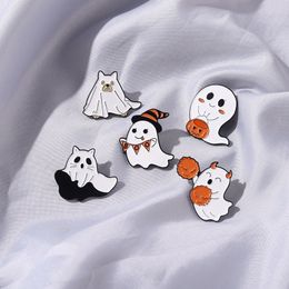 Enamel Brooch Pins Halloween Spooky Pumpkin Set Aesthetic Cute Lapel Badges Cool Pins for Backpacks Hat Bag Collar Diy Fashion Jewellery Accessories