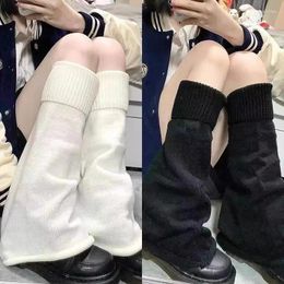 Women Socks Japanese Long White Jk Spice Lolita Kawaii Cover Fashion Girls Calf Harajuku Student Flared Knitted