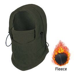 Outdoor Thermal Fleece Balaclava Warm Cap Winter Men Cycling Hats Waterproof Face Cover Hat Hooded Neck Warmer Hiking Scarves
