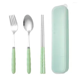 Dinnerware Sets Portable Tableware Lightweight And Easy To Carry Storage Lunch Box Seven Circles Of Anti Slip Chopsticks Kitchen Supplies