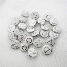 Charm Bracelets Enamel 26pcs White A-Z Alphabet Snaps Button 12mm Interchangeable Snap Jewelry DIY Bracelets&Bangles Ginger Charms