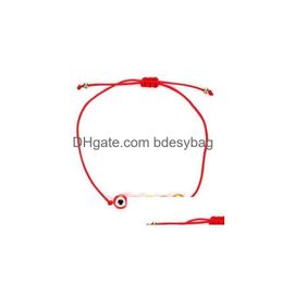 Charm Bracelets 50Pcs/Lot Mixed Lucky Hamsa String Evil Eye Red Cord Adjustable Bracelet Diy Jewelry Drop Delivery Jewelry Bracelets Dhz9R