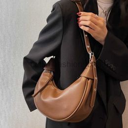 Shoulder Bags Women Soulder Bag Adjustable Strap PU Bag Large Capacity Moon Messenger Bag Bagscatlin_fashion_bags