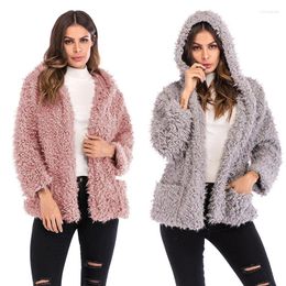 Women's Wool Warm Thick Plush Fleece Jacket Women 2023 Autumn And Winter Woollen Coat