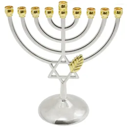 Candle Holders Tabletop Candlestick Decor Stand Vintage Base Desktop Decoration Holder Ornament Metal Dinner Party Wedding Menorah