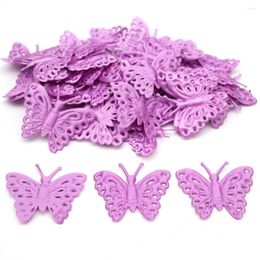 Party Decoration 50pcs Cute Butterflies Shape Non-stick Giltter Silicone DIY Embossing Craft Headdress Wedding Birthday Table Decorations