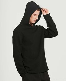 2021 New Men Hooded Hoodies Sports Yoga Thick Fabric Solid Basic Sweatshirts Quality Jogger Texture Pulloversfashion all-match