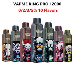 Original VAPME KING Pro 12000 Puffs Disposable Vape 1.0ohm Mesh Coil 20ml Prefilled Device With 850mAh Colbat Type-c Rechargeable Battery 10 Flavours 12K E Cigarettes