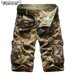 Men's Shorts DIMUSI Mens Military Cargo Shorts New Mens Army Camouflage Tactical Shorts Men Cotton Loose Work Casual Shorts Plus Size 42 W0408