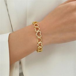 Bangle Love Heart Lock Copper Bracelet Angle For European Gold Colour Charms Women Jewellery Valentine Gift