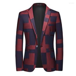 Men's Suits 2023 Spring Men Striped Blazer Fashion Business Slim Man Wedding Jacket Large Size Banquet Party Club Dress Men's Wear