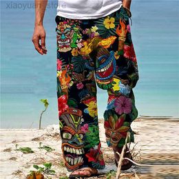 Men's Pants Men's Trousers Summer Pants Beach Pants Drawstring Elastic Waist 3D Print Animal Plants Graphic Prints Comfort Casual Daily M230408