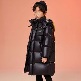 Duck Children's Down New Boys Girls' Mid Length Thick And Warm Winter Jacket, Foreign Style Jacket