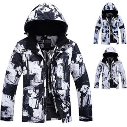 Skiing Jackets Men's Winter Ski Jacket Warm Windproof Waterproof Breathable Skiing Top Hooded Snow Jackets Mens Thick Snowboarding Coat 231107