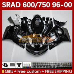 Grey flames Body Kit For SUZUKI SRAD GSXR 750 600 CC GSXR600 GSXR750 1996-2000 168No.66 GSX-R750 GSXR-600 1996 1997 1998 1999 2000 600CC 750CC 96 97 98 99 00 MOTO Fairing