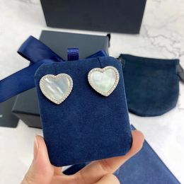 luxury A brand love heart designer stud earrings womens girls nice charm pearl elegant hearts diamond arcterxy aretes brincos earings earring ear rings Jewellery