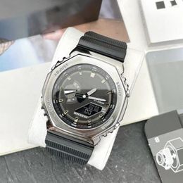 Wristwatches Full-featured Brand Wrist Watches LED Dual Display Men Women Sports Electronic Analog Digital Waterproof Steel Clock 001