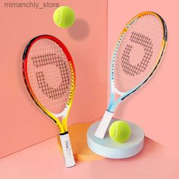 Tennis Rackets 17/ 25 Inch Carbon Aluminium Alloy Children's Special Tennis Racket Primary School Students 2-12 Years Old Oval Novice Rackets Q231109