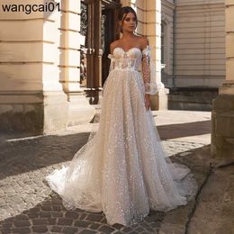 Party Dresses Spot Off The Shoulder Wedding Dress For Bride 2022 With Detachab Seves Princess For Women Custom Made Civil Robe De Mariee 0408H23