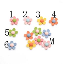 Decorative Figurines Bulk 20MM Resin Sunflower Cabochons Kawaii 3D Daisy Flower Shaped Craft Flat Back Flatback