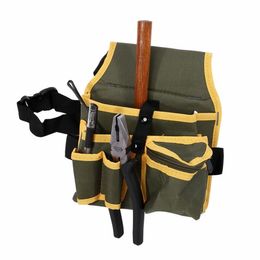 Freeshipping Canvas Multiple Pocket Waist Bag Electrician Tools Belt Bag Utility Kit Pocket Hardware Pouch Waist Pack Organizer Bag Hol Xdxp