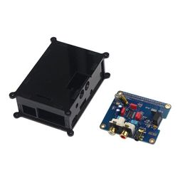 Freeshipping Raspberry pi 3 Audio Sound Card Module I2S interface HIFI DAC expansion board Black Acrylic case for Raspberry pi 2 /3 mod Fqlt
