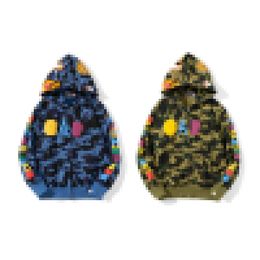 A BATHING APE READYMADE BAPE Tiger Shark Full Zip Camouflage Hoodie