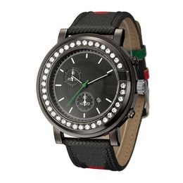 Fashion Watches Women Men Big dial style Leather strap Quartz wrist Watch 13253W