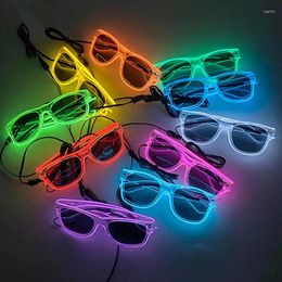 Party Supplies Arrival Fluorescent LED Glasses With Light Luminous Sunglasses Bar Hen Night Props Neon Glowing