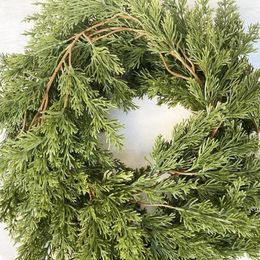 Decorative Flowers 200cm Christmas Garlands Artificial Faux Greenery Garland Wall Hanging Simulated Vines For Wedding Backdrop Arch Decor
