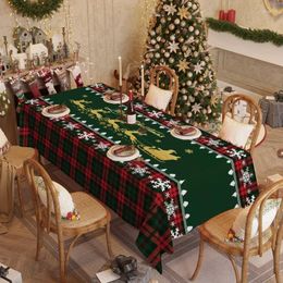 Table Cloth 1PC Christmas Xmas Gifts Rectangle Tablecloth Party Dinner Tables Decoration Snowflake Pattern Year Tablecloths