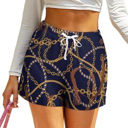 Women's Shorts Gold Chain Women Belts Print Casual Custom High Waist Oversize Short Pants Sexy Bottoms