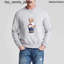 NEW 23SS polos bear sweater US Sweatshirts Thick fashion brand cotton tracksuits men long sleeves womens mens hoodie polo hoodie