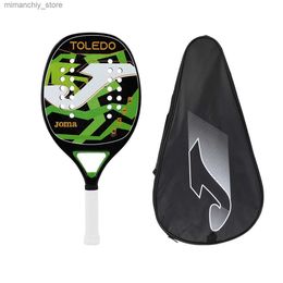 Tennis Rackets Racket Beach Tennis 30% Carbon Fibre Beach Tennis Sandy Finishing Surface Padel Racket with Soft EVA and Convenient Cover Bag Q231109