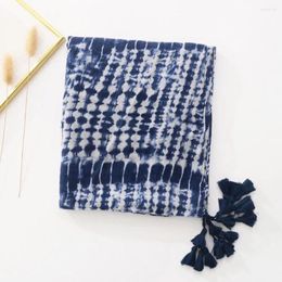 Scarves Women Wide Shawl Decorative Colourful Ethnic Print Women's Scarf Vintage Tie-dye Retro Style Soft Breathable Travel