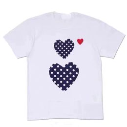 Commes Des Garcon Fashion Mens Play T Shirt Designer Red Heart Casual Women Shirts Badge High Quanlity Tshirts Cotton Embroidery Print C 8030