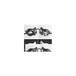 Party Masks New Mask Black And White Half Face Masquerade Props Delivery Drop Home Garden Festive Supplies Dh3Q0